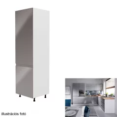   Szekrény a beépíthető hűtőhöz Aurora D60ZL, fehér, szürke
