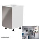 Alsószekrény, fehér/szürke extra magasfényű, balos, AURORA D601F