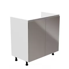   Mosogatószekrény, fehér/szürke extra magasfényű, AURORA D80Z