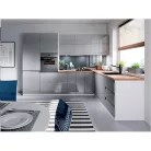 Mosogatószekrény, fehér/szürke extra magasfényű, AURORA D80Z