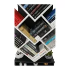 könyvespolc, fehér/fekete, VEVEY