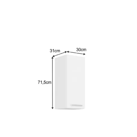 Felsőszekrény, fehér, SPLIT 30 G-72 1F