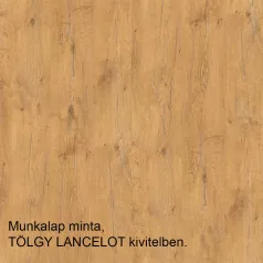   Magas szekrény, szürke matt/tölgy lancelot, VEGA 40 DK-210 2F