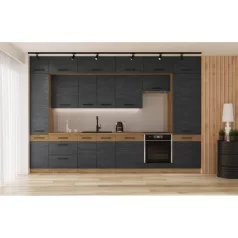   Felsőszekrény, tölgy lancelot/szürke matt, VEGA 80 NAGU-36 1F