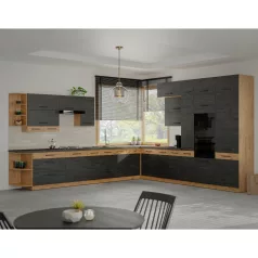   Előlap mosogatógéphez, szürke matt/tölgy lancelot, VEGA ZM 570x446