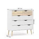 Komód, tölgy sonoma/fehér, OSLO 75456