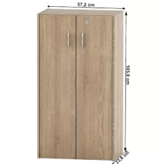   Polcos szekrény zárral, tölgy sonoma, TEMPO ASISTENT NEW 034