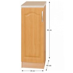 Alsó konyhaszekrény, balos, éger, LORA MDF NEW KLASIK S30