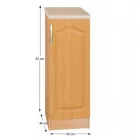 Konyhaszekrény, Alsó, Jobbos, Éger LORA MDF NEW KLASIK S30