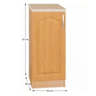 Alsó konyhaszekrény, balos, éger, LORA MDF NEW KLASIK S40