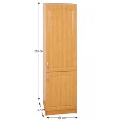   Alsó szekrény, jobb oldali kivitel, égerfa,  LORA MDF NEW KLASIK S60LO