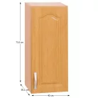 Konyhaszekrény, felső, égerfa LORA MDF NEW KLASIK W40/735
