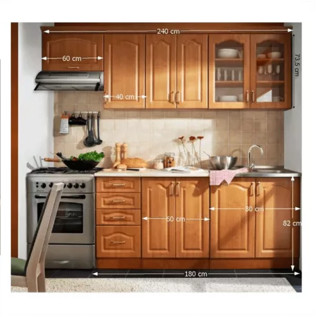 Alapkonyha, égerfa, LORA MDF NEW KLASIK