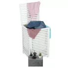 Szennyestartó kosár, lakkozott, banbusz/féher/bézs, BASKET