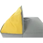 Babzsák, szürke / zöld szövet, ALIMOR