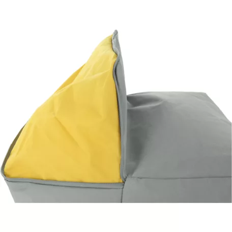 Babzsák, szürke / zöld szövet, ALIMOR