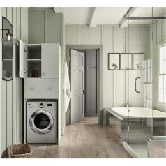 mély szekrény a mosógép fölé, fehér, NATALI TYP 9