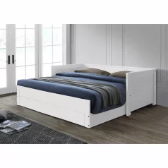 Kinyitható ágy, fehér, GORETA