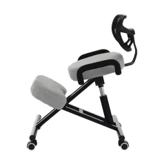   Ergonómikus térdeplőülés, szürkésbarna Taupe/fekete, RUFUS