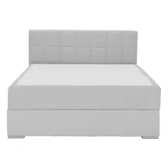   Boxspring típusú ágy 140x200, világosszürke, FERATA KOMFORT