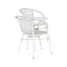 Kerti rattan szett 1+2, fehér, JENAR