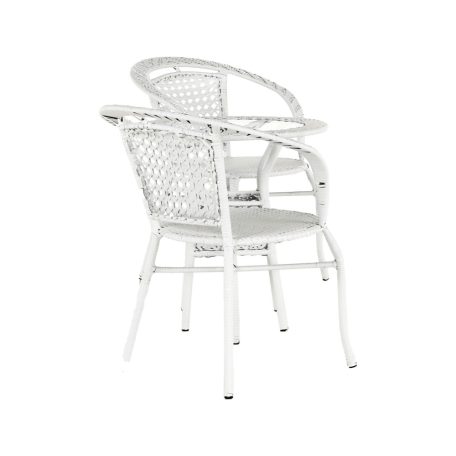Kerti rattan szett 1+2, fehér, JENAR