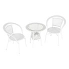 Kerti rattan szett 1+2, fehér, JENAR