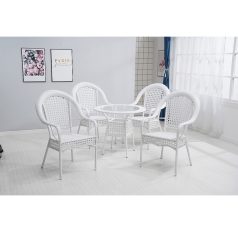 Kerti szett 1+4, fehér, KOVEN