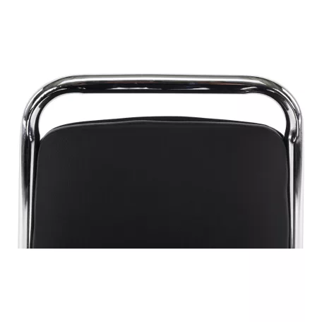 Szék tárgyalóterembe, fekete textilbőr, ZEKI