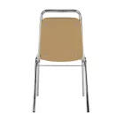 Szék tárgyalóterembe, barna textilbőr, ZEKI