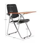 Írólapos szék, fekete/natúr, SONER