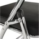 Szék írólappal, fekete/natúr, TEKER