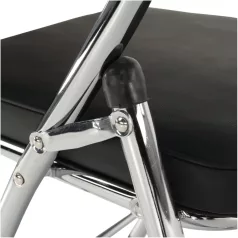 Szék írólappal, fekete/natúr, TEKER