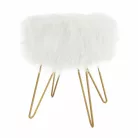 Puff, fehér/arany, JAMINA