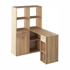 PC asztal könyvespolccal, tölgy sonoma, MINESON