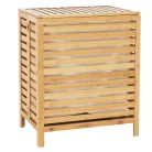 Szennyeskosár, natúr bambusz/fehér, MENORK