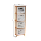 Komód, fehér/natúr, TALAS