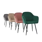 Dizájnos fotel, smaragd Velvet anyag, ZIRKON