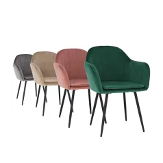 Dizájnos fotel, smaragd Velvet anyag, ZIRKON