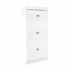 Cipőpolc, 3-soros, fehér, SEBER TYP 2