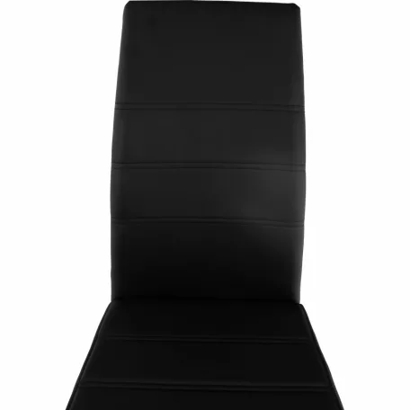 Étkező szék, fekete/króm, VATENA