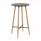 Bárasztal, fekete/tölgy, átmérő 60 cm, IMAM