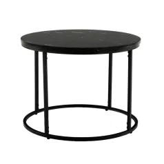 Dohányzóasztal, fekete márvány/fekete érc,GAGIN