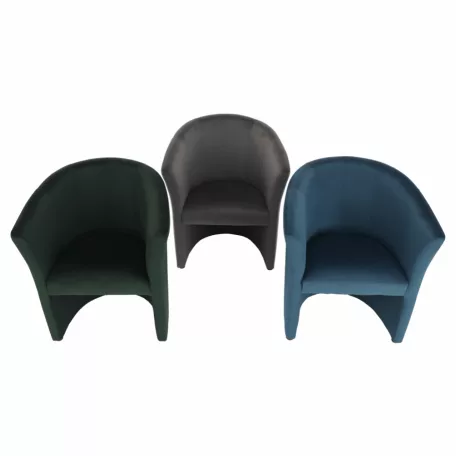 Klub fotel, smaragd anyag, CUBA