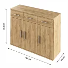 Komód, tölgyfa artisan, RESITA TYP 3