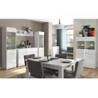 Komód 2D2S, fehér/fehér extra magas fényű HG, JOLK