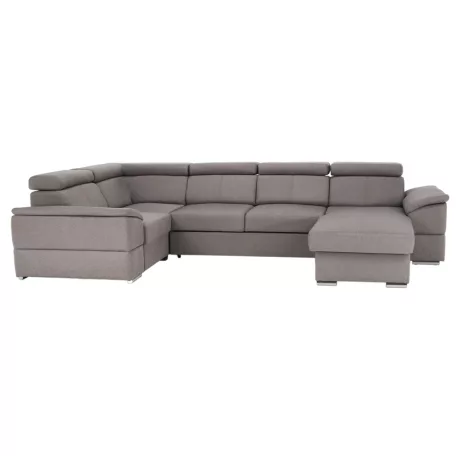 Ülőgarnitúra, szürkésbarna Taupe, jobbos kivitelezés, SEGORIA ROH U