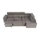 Ülőgarnitúra, szükésbarna Taupe, balos kivitel, SEGORIA ROH U