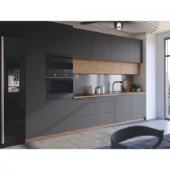   Mosogató szekrény, artisan tölgy/szürke matt, univerzális, LANGEN D60Z