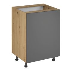   Alsó szekrény, artisan tölgy/szürke matt, univerzális, LANGEN D60